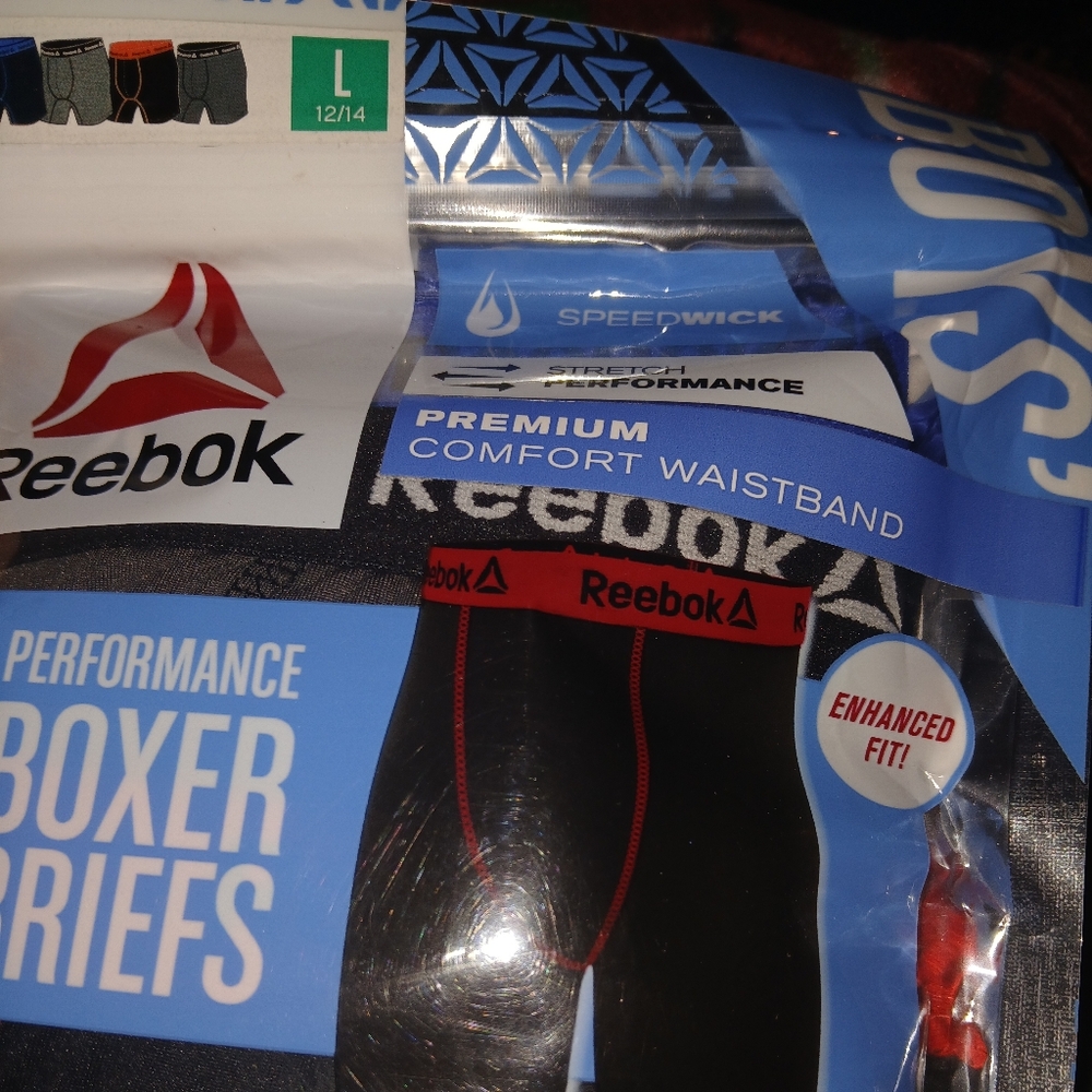New Reebok Boys Size Large 4 Performance Boxer Briefs Pack - Picture 5 of 8